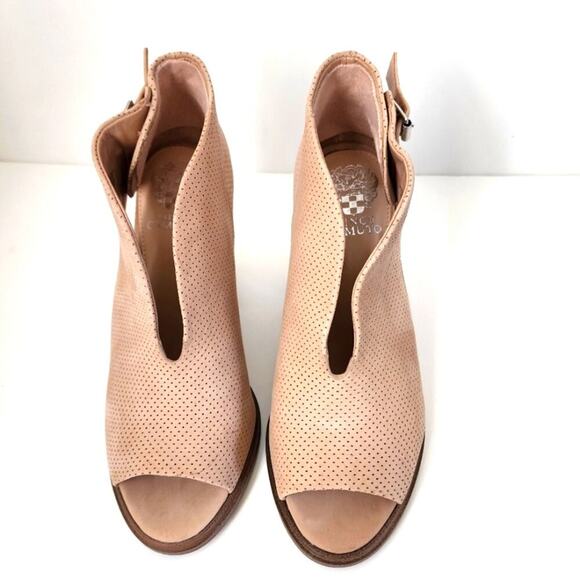 Vince Camuto Suede Front V-Cut Peep Toe Booties Size 9 - Picture 1 of 5